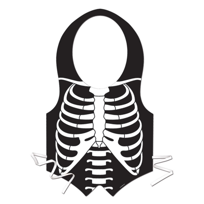 Plastic Skeleton Rib Cage Vest – (1/Pkg) by Beistle for Halloween Vests