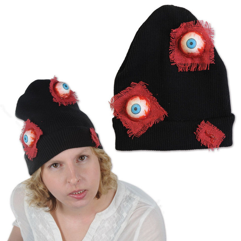 Eyeballs Knit Cap – (1/Pkg) by Beistle for Halloween Fabric