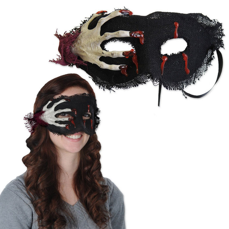 Skeleton Hand Mask – (1/Pkg) by Beistle for Halloween Novelty