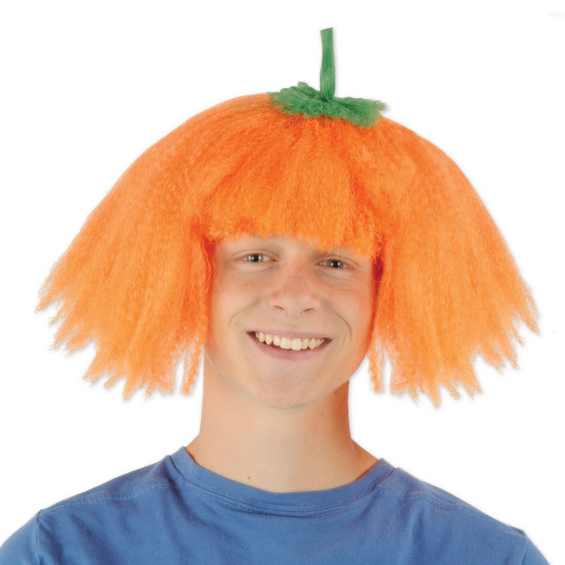 Pumpkin Wig – (1/Pkg) by Beistle for Halloween Wigs
