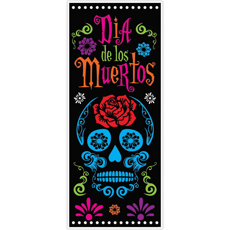 Day Of The Dead Door Cover – 6' x 30" – (1/Pkg) by Beistle Door Covers