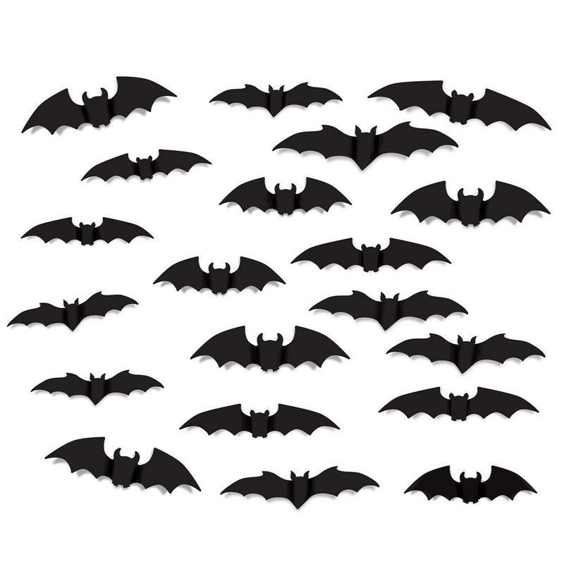 Bat Silhouettes – Asstd – (20/Pkg) by Beistle for Halloween