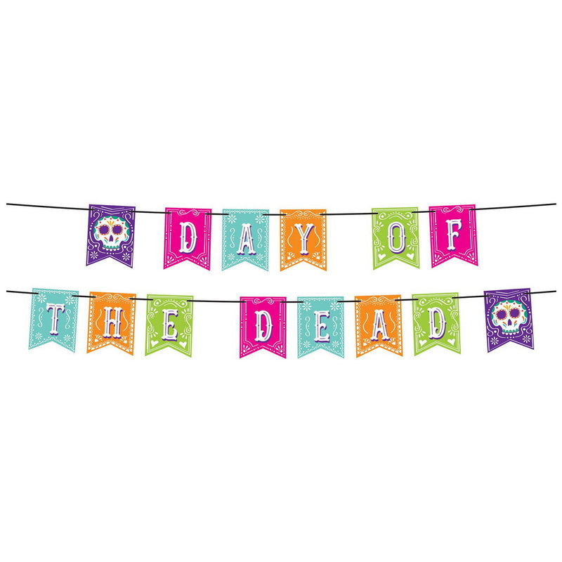 Day Of The Dead Streamer – 6" x 8' – (1/Pkg) by Beistle Streamers