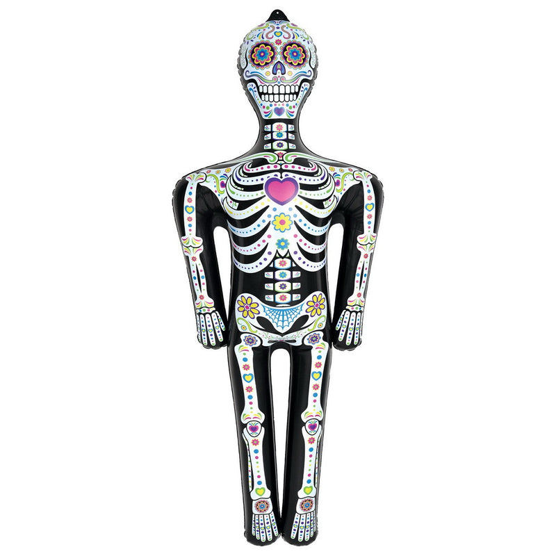 Day Of The Dead Inflatable Skeleton – 4' 6" – (1/Pkg) by Beistle Inflatables