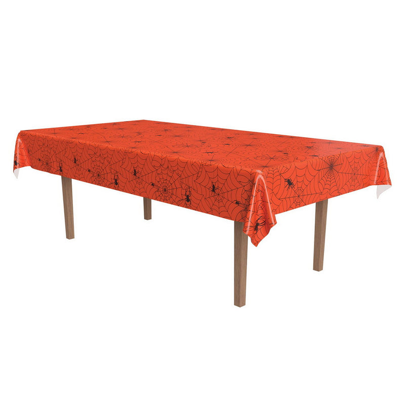 Spider Web Tablecover – 54" x 108" – (1/Pkg) by Beistle for Halloween Table Covers - Patterned