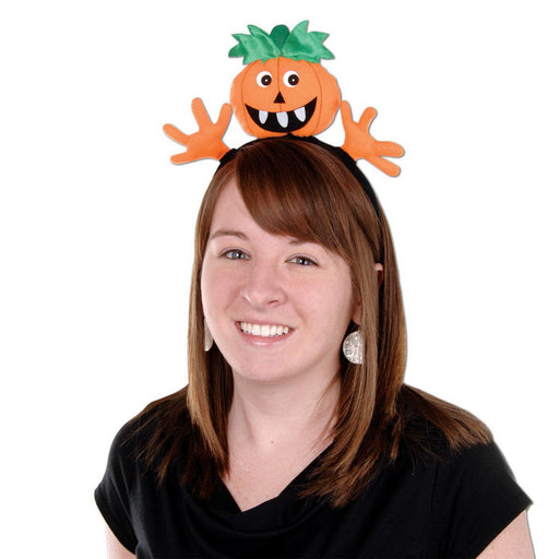 Pumpkin Headband – (1/Card) by Beistle for Halloween Boppers and Headbands