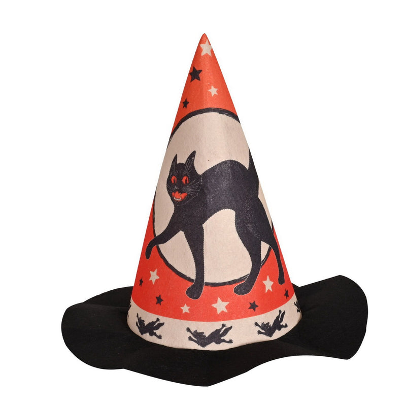 Vintage Halloween Felt Witch Hat – (1/Card) by Beistle for Halloween-Vintage Fabric
