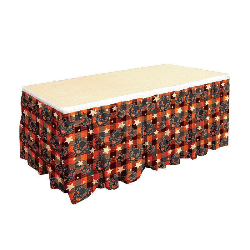 Vintage Halloween Table Skirting – 29" x 14' – (1/Pkg) by Beistle for Halloween-Vintage Table Skirts - Plastic
