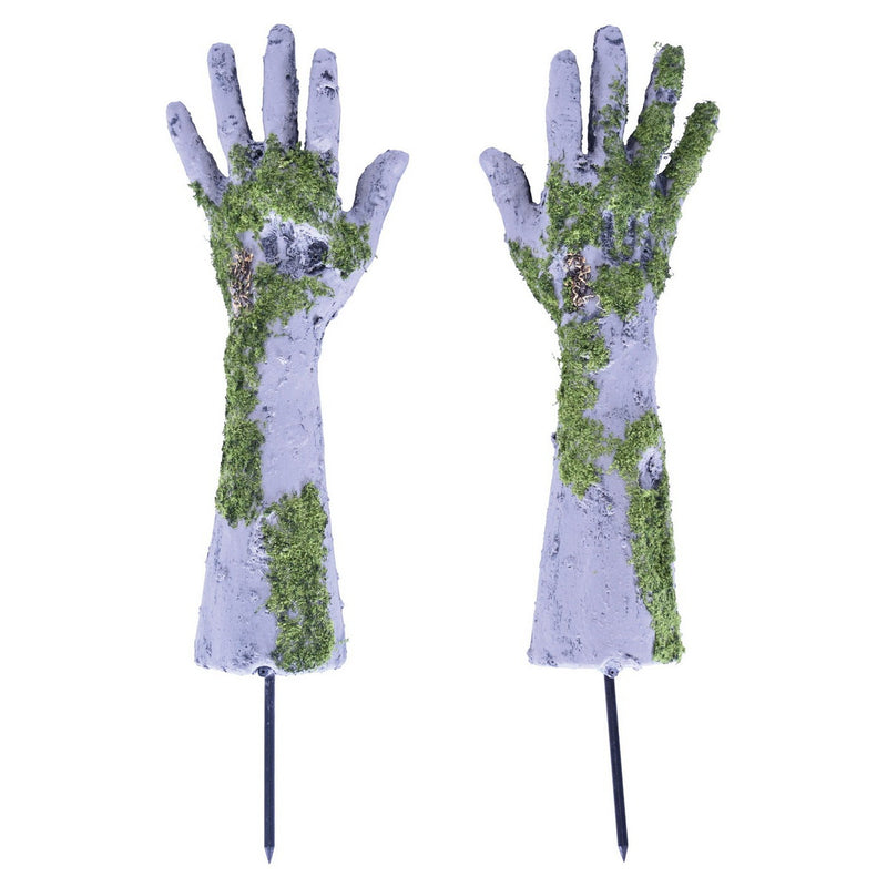 Plastic Zombie Hand Yard Stakes – 16" – (2/Pkg) by Beistle for Halloween Plastic Decorations