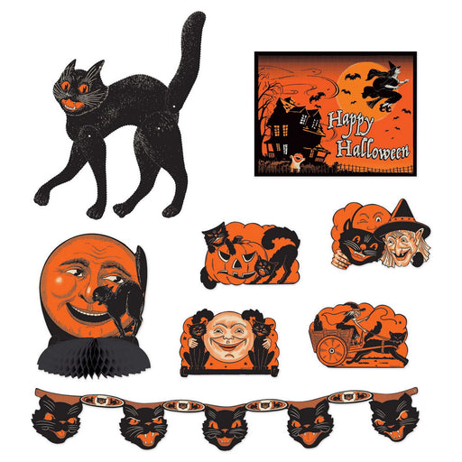 Vintage Halloween Decorama – (8/Pkg) by Beistle for Halloween-Vintage Seasonal