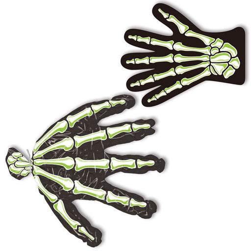 Skeleton Hand Treat Bags – 9" x 11" – (10/Pkg) by Beistle for Halloween Cello Bags
