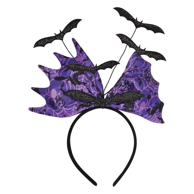 Glittered Bat Headband – (1/Card) by Beistle for Halloween Boppers and Headbands