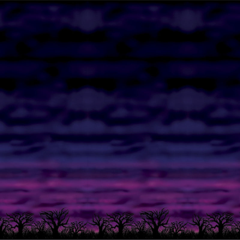Spooky Sky Backdrop – 4' x 30' – (1/Pkg) by Beistle for Halloween Backdrops