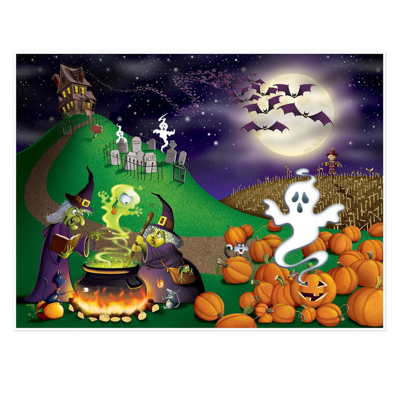 Halloween Insta-Mural – 5' x 6' – (1/Pkg) by Beistle Insta-Murals
