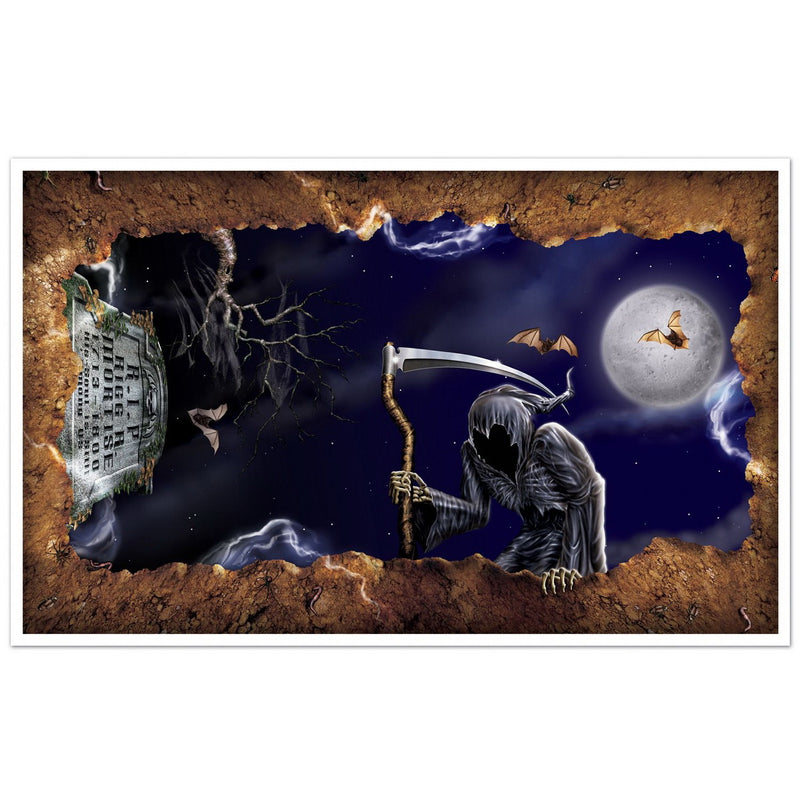 Open Grave Insta-View – 3' 2" x 5' 2" – (1/Pkg) by Beistle for Halloween