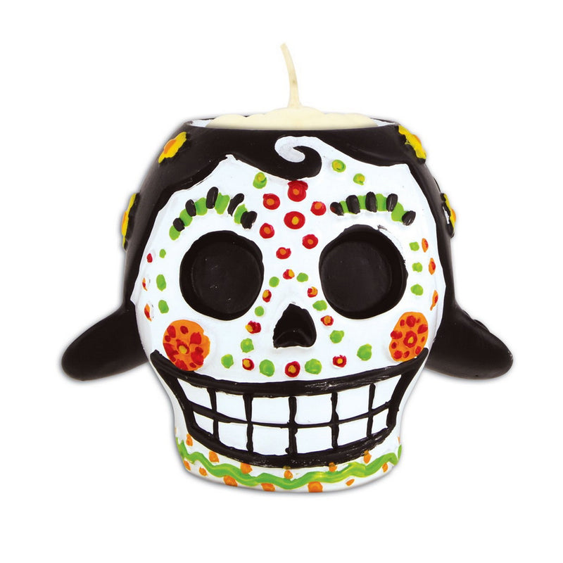 Day Of The Dead Female Tea Light Holder – 6 Oz by Beistle 3-D