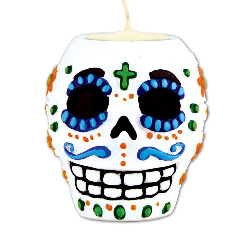 Day Of The Dead Male Tea Light Holder – 6 Oz by Beistle 3-D