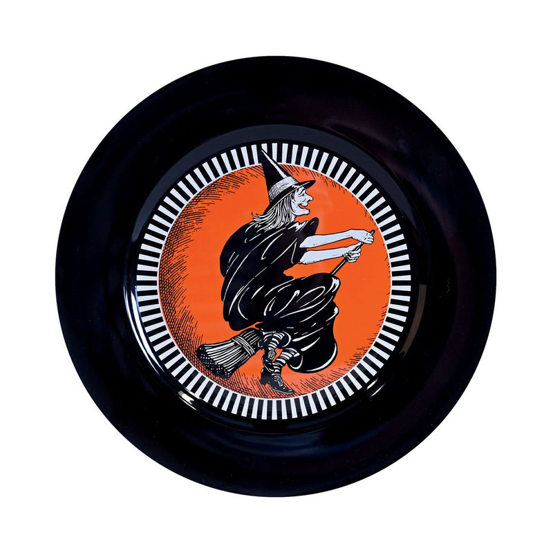 Vintage Halloween Witch Platter – 12⅞" by Beistle for Halloween-Vintage Trays