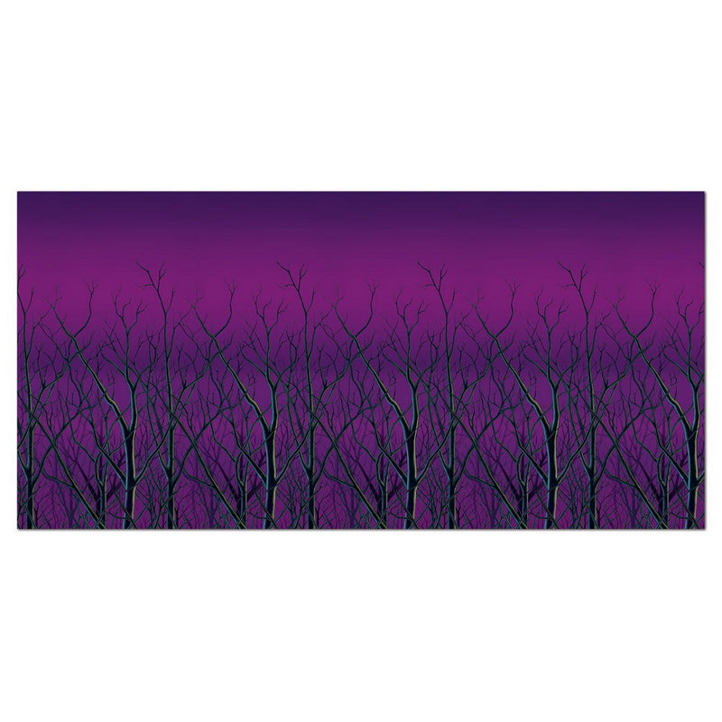 Spooky Forest Treetops Backdrop – 4' x 30' – (1/Pkg) by Beistle for Halloween Backdrops