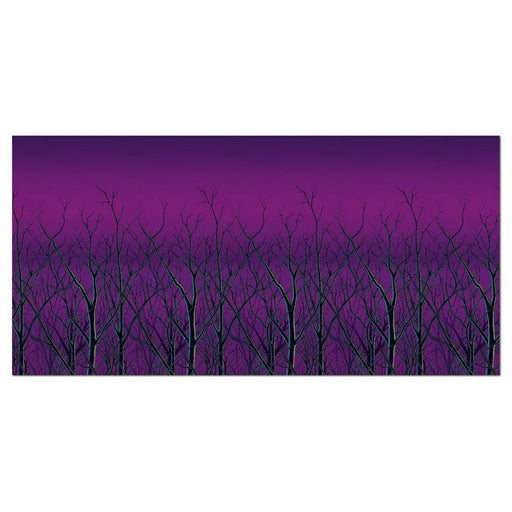 Spooky Forest Treetops Backdrop – 4' x 30' – (1/Pkg) by Beistle for Halloween Backdrops
