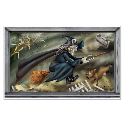 Flying Witch Insta-View – 3' 4" x 5' 4" – (1/Pkg) by Beistle for Halloween