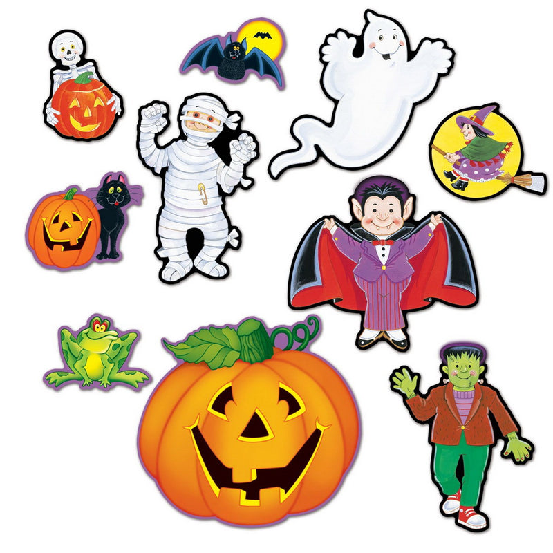 Halloween Cutouts – 5"-12" – (10/Pkg) by Beistle Printed