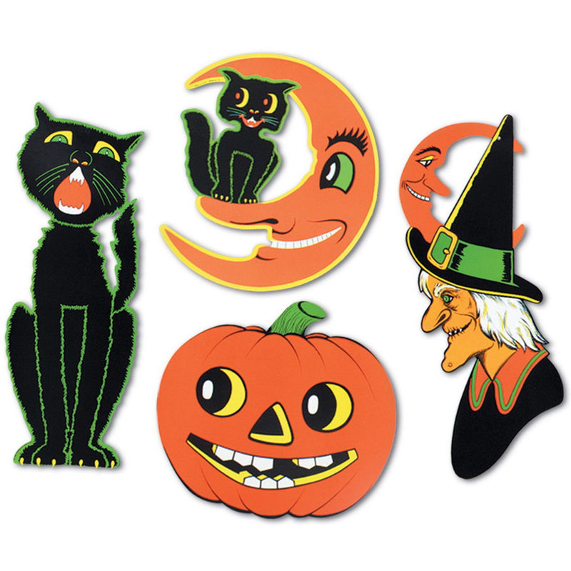 Halloween Cutouts – 14"-23" – (4/Pkg) by Beistle Printed