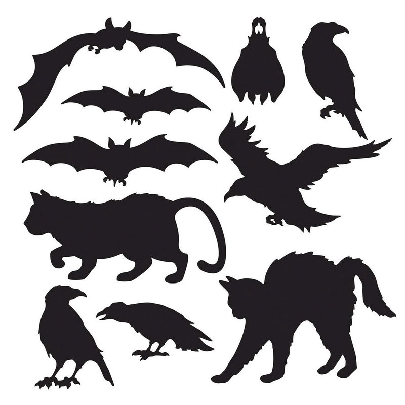 Halloween Silhouettes – 5"-12½" – (10/Pkg) by Beistle