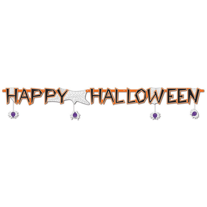 Happy Halloween Streamer – 10" x 6' – (1/Pkg) by Beistle Jointed Streamers
