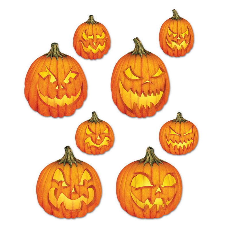 Scary J-O-L Cutouts – 14" – (4/Pkg) by Beistle for Halloween Printed