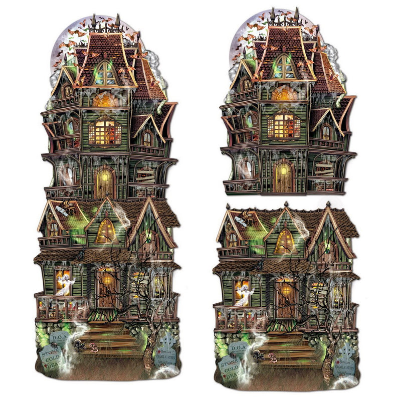 Jumbo Haunted House Cutouts – 24½" – (2/Pkg) by Beistle for Halloween Printed