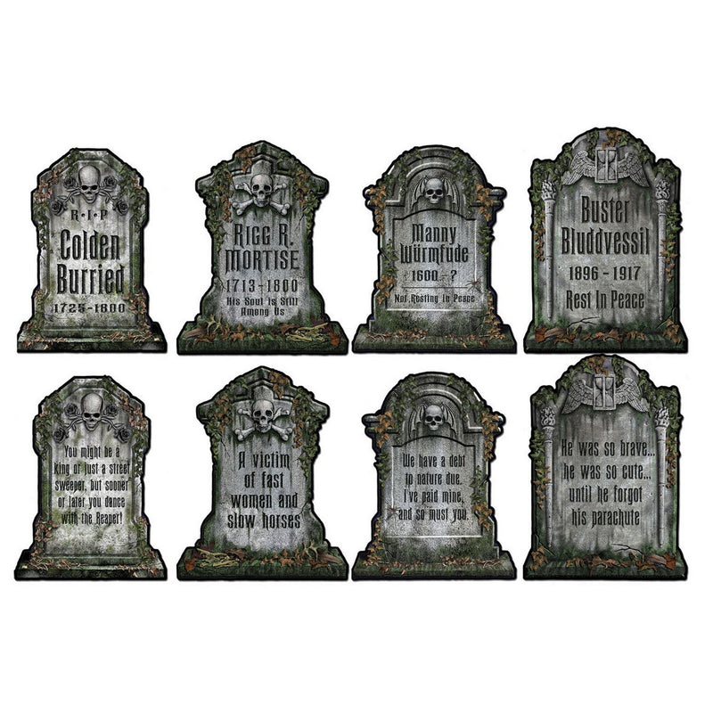 Tombstone Cutouts – 15" – (4/Pkg) by Beistle for Halloween Printed