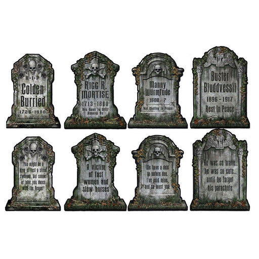 Tombstone Cutouts – 15" – (4/Pkg) by Beistle for Halloween Printed