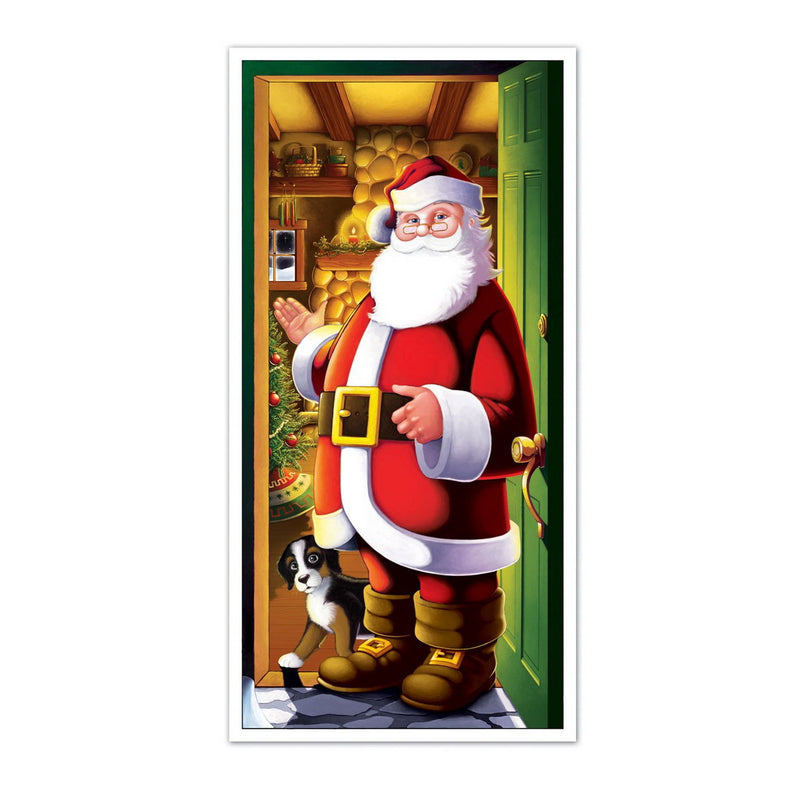 Santa Door Cover – 5' x 30" – (1/Pkg) by Beistle for Christmas and winter Door Covers