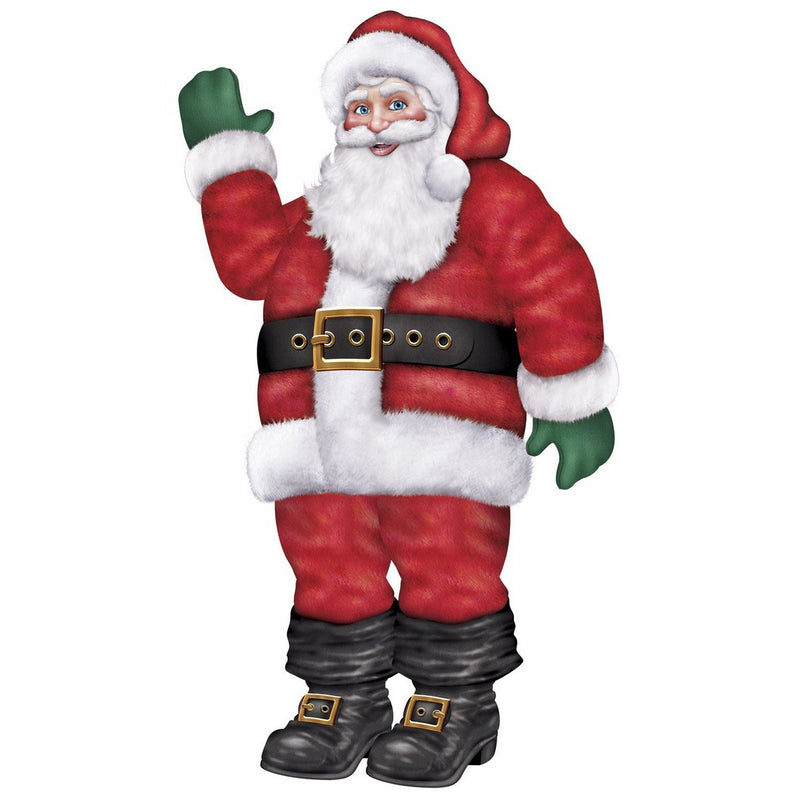 Jointed Santa – 5' 6" – (1/Pkg) by Beistle for Christmas and winter Printed One Side