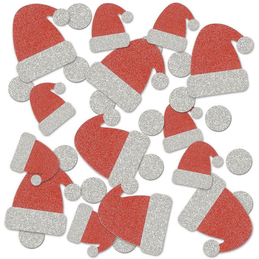 Santa Hat Deluxe Sparkle Confetti – (½ Oz/Pkg) by Beistle for Christmas and winter