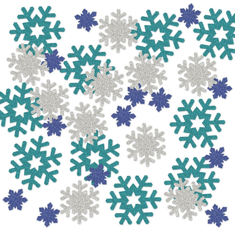 Snowflake Deluxe Sparkle Confetti – (½ Oz/Pkg) by Beistle for Christmas and winter