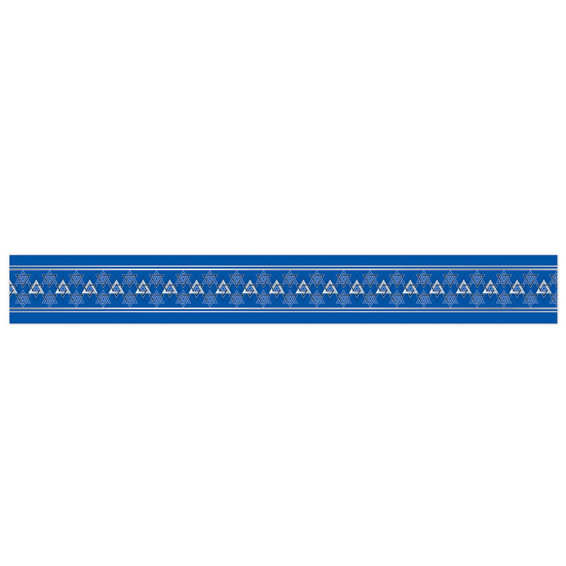 Metallic Star of David Banner – 7½" x 5' – (1/Pkg) by Beistle for Hanukkah Metallic Banners