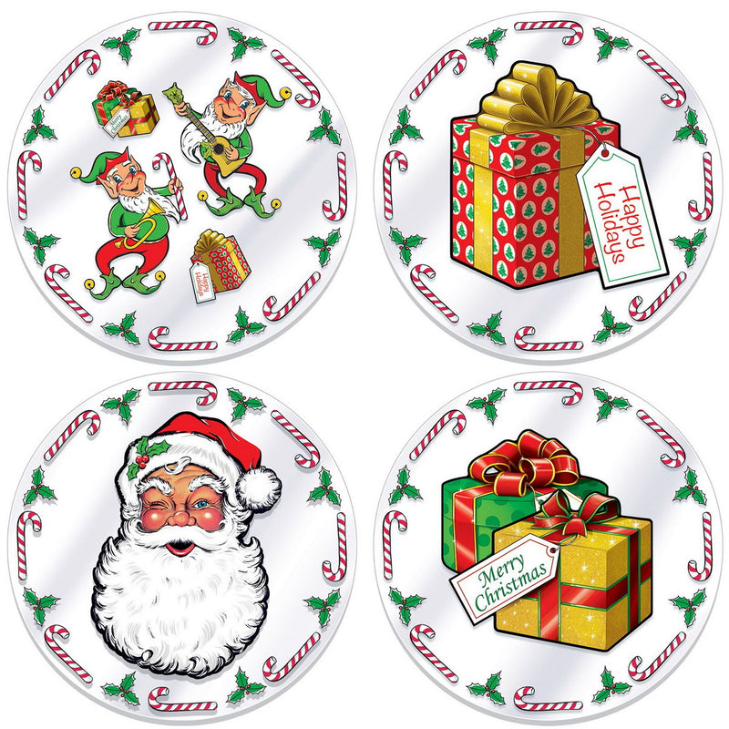 Plastic Santa's Workshop Placemats – 13" – (4/Pkg) by Beistle for Christmas and winter Accessories