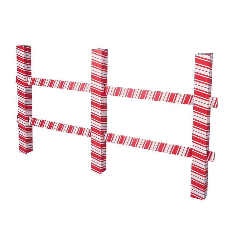 3-D Candy Cane Fence Prop – 3' 8" x 6' 7" – (1/Box) by Beistle for Christmas and winter 3-D Props