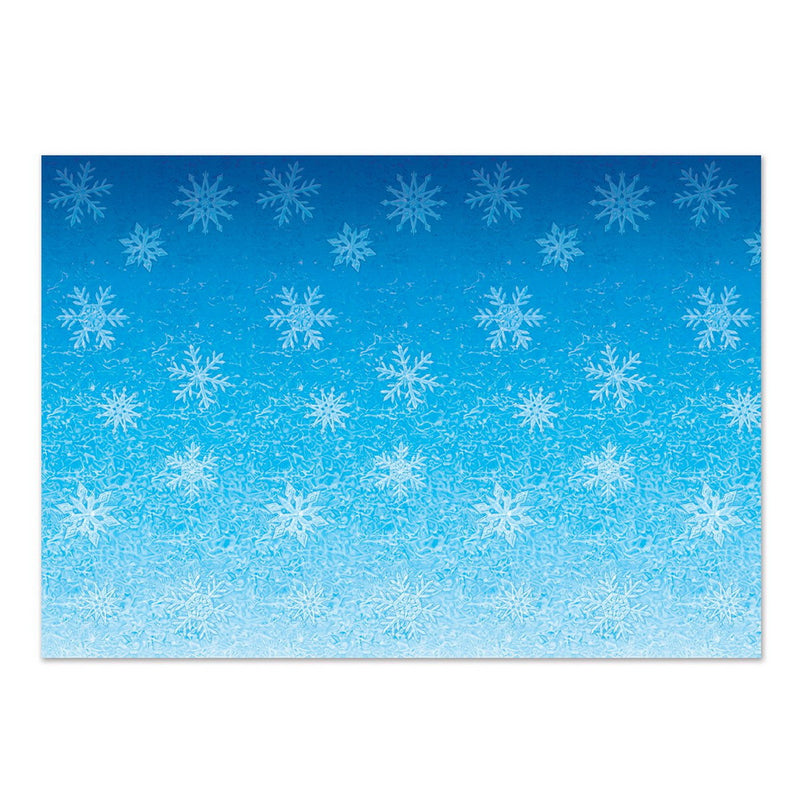 Snowflakes Backdrop – 4' x 30' – (1/Pkg) by Beistle for Christmas and winter Backdrops
