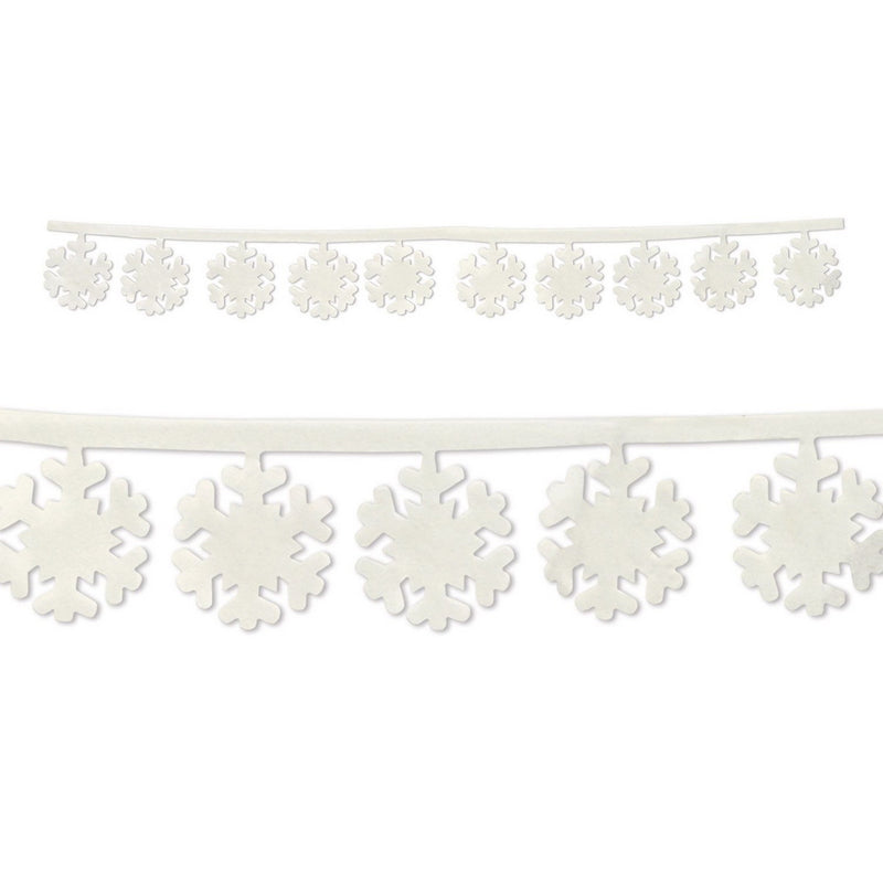 Fabric Snowflake Garlands – 3' 11" – (2/Pkg) by Beistle for Christmas and winter