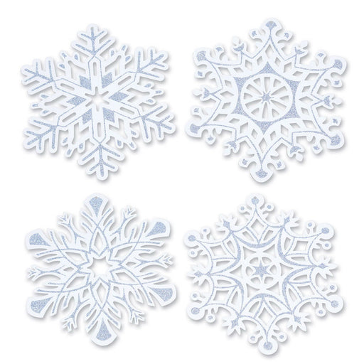 Glittered Snowflake Cutouts – 14"-14½" by Beistle for Christmas and winter