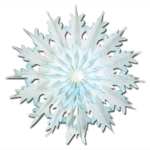 Pkgd Dip-Dyed Snowflakes – 17" – (2/Pkg) by Beistle for Christmas and winter Tissue