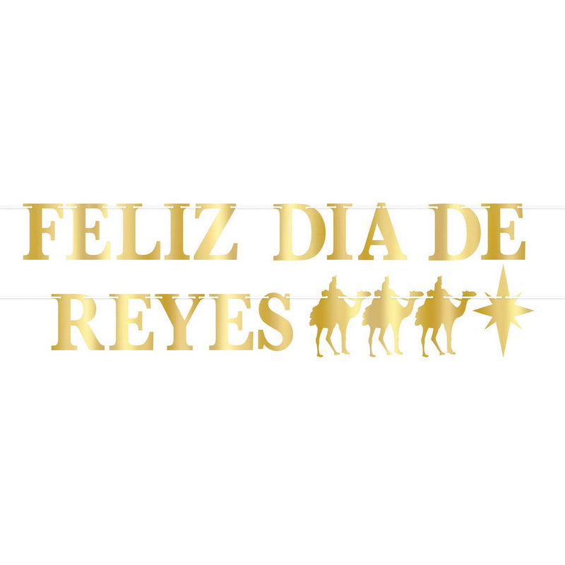 Foil Three Kings Day Streamer – 8" x 8' – (1/Pkg) by Beistle for Christmas and winter Streamers
