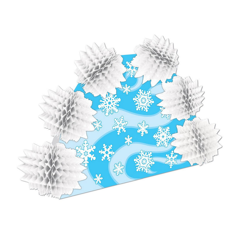 Snowflake Pop-Over Centerpiece – 10" – (1/Pkg) by Beistle for Christmas and winter Tissue
