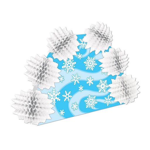 Snowflake Pop-Over Centerpiece – 10" – (1/Pkg) by Beistle for Christmas and winter Tissue