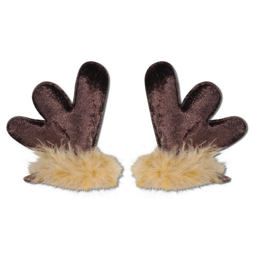 Antler Hair Clips – (1 Pair/Card) by Beistle for Christmas and winter
