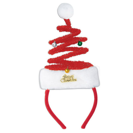 Springy Santa Headband – (1/Card) by Beistle for Christmas and winter Boppers and Headbands
