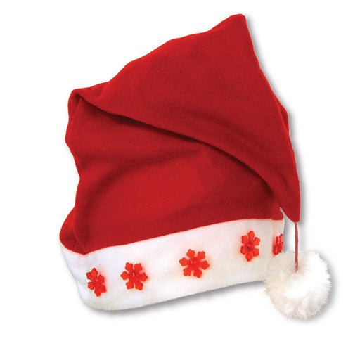 Light-Up Santa Hat – (1/Card) by Beistle for Christmas and winter Plush
